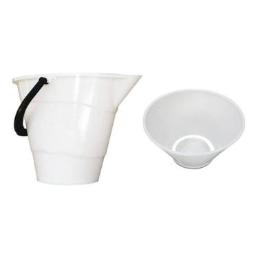 Imagem de Balde Oval Com Bico Ordenha 12 L+ Coador Leite Tela De Nylon