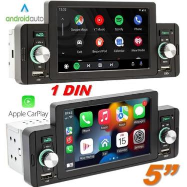 Imagem de Kit Central Multimídia Carplay 1 Din Bluetooth Tela Touch 5 Polegada +