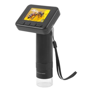 Imagem de Microscópio digital para crianças, microscópio portátil de mão com tela LCD de 2 pol., luzes LED ajustáveis, ampliação de 50 a 1000X, câmera de microscópio USB de bolso