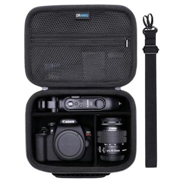 Imagem de DR·AMIU Estojo Para Câmera Compatível Com Canon Eos Rebel T7, R100, R50, R6, R8, R5, R7, 90D, 5D Mark Iv, Sony, Câmera Nikon, Lente, Tripé, Com Alça De Ombro E 4 Divisórias Para Fotos, Bolsa De Viag