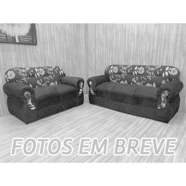 Imagem de Sofá 2 e 3 Lugares Marrom com Floral 603/42 Viena