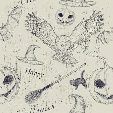 Imagem de FunStick Papel de parede de caveira descasque e cole papel de parede amarelo e preto 44,5 cm x 299,7 cm