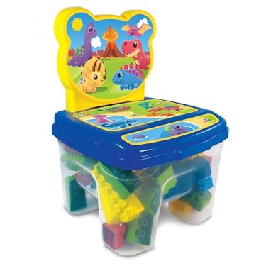Imagem de Cadeira Toy Blocos 48 Peças Dinossauros GGB Plast
