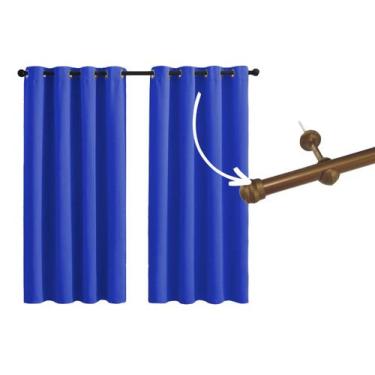 Imagem de Cortina 2 Metros Com Varão Incluso Tecido Oxford Sala Quarto - Casa Ar