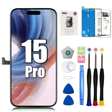 Imagem de EFAITHFIX Tela de substituição para iPhone 15 Pro de 6,1 polegadas LCD 3D Touch Display Full HD Digitalizador Frame Assembly (A2848, A3101, A3102, A3104) com kit de ferramentas de reparo protetor de