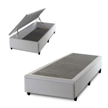 Imagem de Base Box Baú Branco Solteiro 96x203x45 - King House