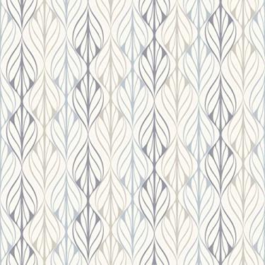 Imagem de Papel De Parede 12m Provençal Azul E Dourado Elegante Sala