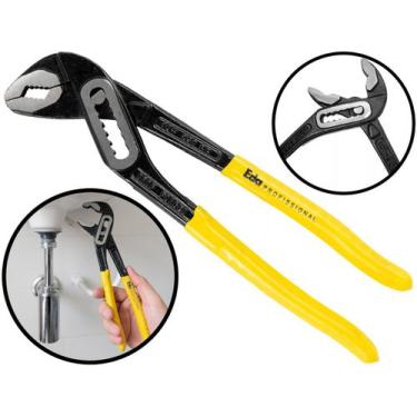 Imagem de Alicate Bomba D'água Bico Papagaio Com Canaleta Cabo Emborrachado 7 Po