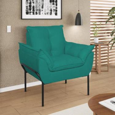 Imagem de Poltrona Decorativa Luxo Recepção Clínica Estética Preto - B Balaqui D