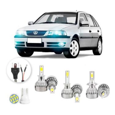 Imagem de Lampadas Led Volkswagen Gol G3 2000 A 2005 H3 H1 H7 20000lm - V10, Bra