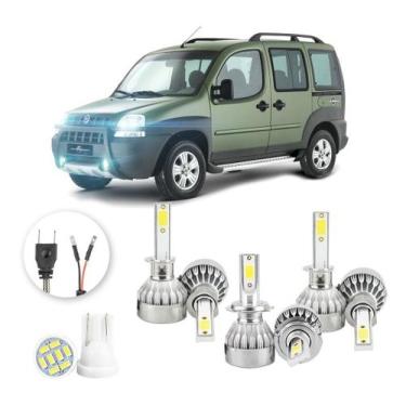 Imagem de Lampada Led Fiat Doblo Adventure 2003 A 2009 H1 H7h1 20000lm - V10, Br