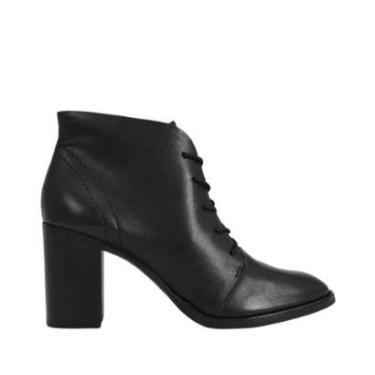 Imagem de Coturno Loucos E Santos Preto Cano Curto Couro-Feminino