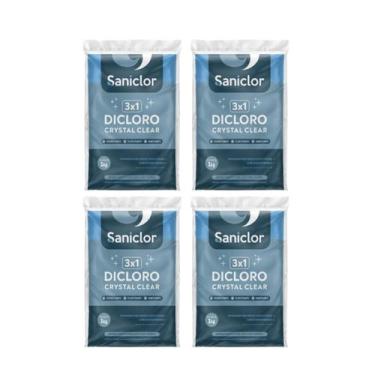 Imagem de Kit 4 Cloro 1kg Dicloro 3x1 Saniclor Piscina Manutenção