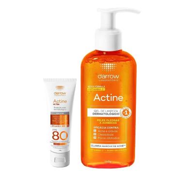 Imagem de Kit Gel De Limpeza Actine 240g + Actine Protetor Solar Ultra Sem Cor FPS80 40g