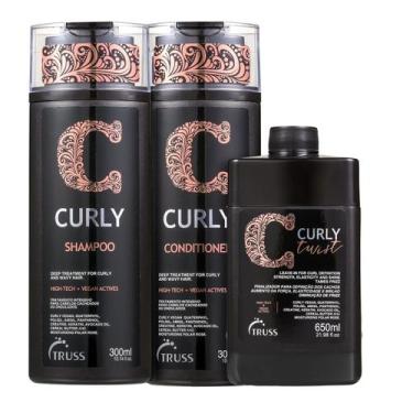 Imagem de Kit Truss Curly - Shampoo 300ml + Condicionador 300ml + Leave-In Twist