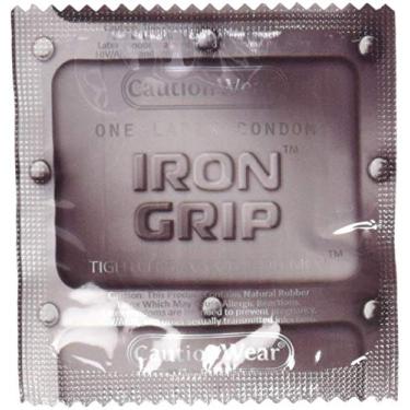 Imagem de Preservativos de látex lubrificados com ajuste confortável e aderência de ferro da Caution Wear, Pack Of 24