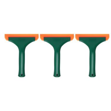 Imagem de HARFINGTON 3 rodos de rodo de chuveiro com lâmina de água automática de 15 cm de comprimento com alça antiderrapante para limpador de janela de para-brisa e porta de vidro, verde escuro