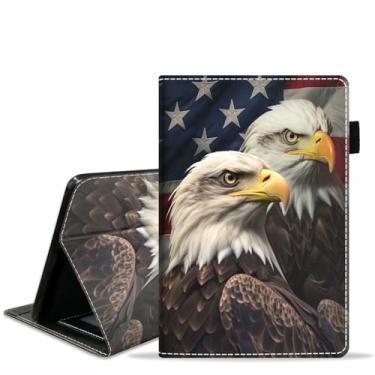 Imagem de POIUYTREW Capa para tablet Amazon Kindle Fire HD 10 e 10 Plus de 10,1 polegadas (13ª/11ª geração, versão 2023/2021) - Capa fólio de couro PU com despertar/hibernar automático inteligente, bandeira