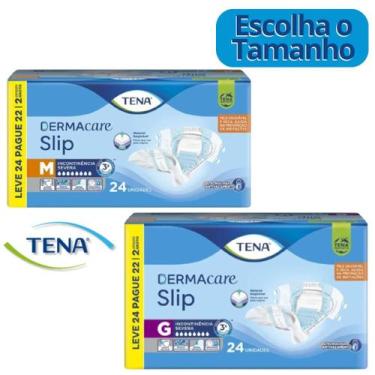 Imagem de Fralda Descartável Tena Mega Slip Dermacare 1 Pacote C/ 24 Unidades, M