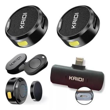 Imagem de Microfone De Lapela Duplo Compatível Iphone Entrada Kaidi Lightning Pr