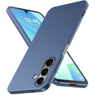 Imagem de JUNAUTTB Capa para Samsung Galaxy A16 5G ultrafina fosca PC capa protetora rígida, com proteção para lente de câmera, capa de telefone simples durável slim fit 6,7 polegadas azul JUS13-28