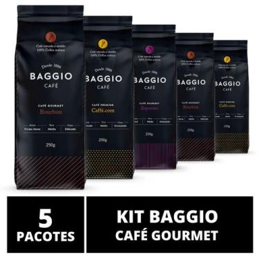 Imagem de Café Em Pó Baggio - 5 Pacotes - 1.250g - Café Gourmet Arábica Moído - 