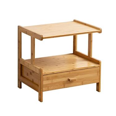 Imagem de FTOQWZXV Suporte de impressora de mesa, gaveta, mesa, impressora, mesa para escritório, casa, scanner, suporte de fax, prateleira de copiadora, marrom/bege, suporte para impressora (A)