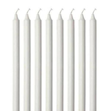 Imagem de Kit Com 10 Velas Brancas De Parafina Nº 10