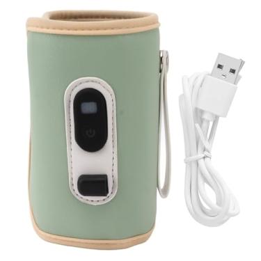 Imagem de Jwthee Aquecedor de mamadeira, aquecedor de leite rápido para bebê, portátil, aquecedor de mamadeira, multifuncional, aquecedores de mamadeiras, USB para casa, viagem, carro (verde)
