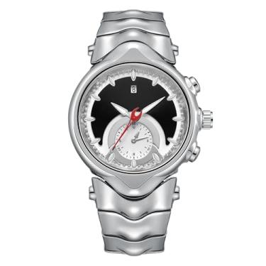 Imagem de BARAMON Relógios masculinos, futurista, moderno, quartzo, relógio de pulso masculino, com mostrador casual, à prova d'água, exclusivo, Preto 2