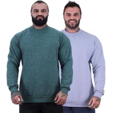 Imagem de Kit 2 Blusa de Frio Moletom Basic MXD Conceito Sem Capuz Lisas-Masculino