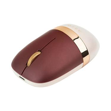 Imagem de Azio IZO Mouse Bluetooth sem fio com formato ergonômico redondo, sensor óptico, DPI ajustável, recarregável, PC e Mac - Rosa barroco