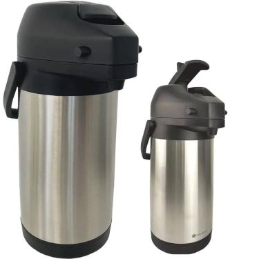 Imagem de Garrafa Térmica 100% Em Inox 2.5 Litros Quente e Frio Acionamento Por Alavanca