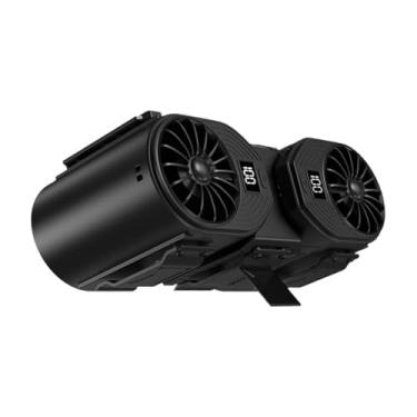 Imagem de WeiLaiKeQi Clipe pessoal da cintura do ventilador no ventilador de mão recarregável e forte ajuste portátil para viagens de escalada de verão ciclismo, Preto