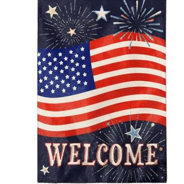 Imagem de Briarwood Lane Celebrate America Bandeira de jardim de serapilheira
