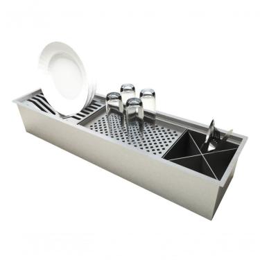 Imagem de Escorredor Escorredor Embutida Moderno Em Inox Para Pratos