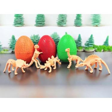 Imagem de Brinquedo Ovo Surpresa de Dinossauro Fóssil  Miniatura Esqueleto Dino 