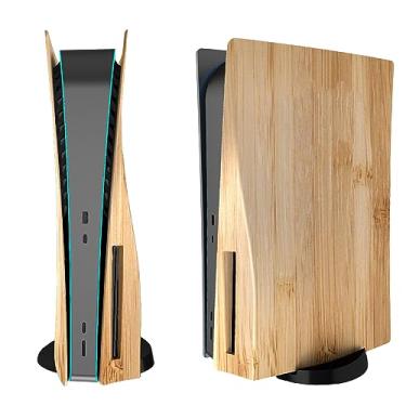 Imagem de IMOFEE Capas De Proteção Para Console Ps5 Disc Edition, Acessórios Playstation 5 (Com Textura Madeira)