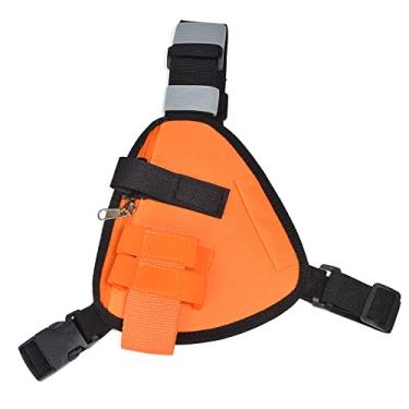 Imagem de HYSHIKRA Mochila De Peito Para Rádio Universal, Suporte Nylon Walkie-Talkie, Bolsa Coldre, Acessórios Frontal Baofeng Uv5R Kenwood Yaesu Motorola Cobra Retevis Bidirecional (Laranja)