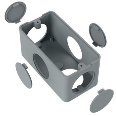 Imagem de Condulete PVC Multiplo 5 Saidas Cinza 1/2 - 3/4 - Inpol