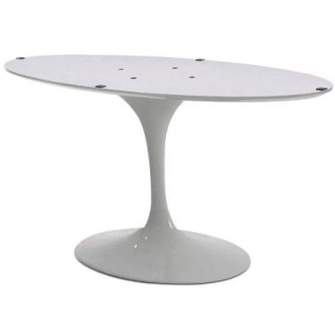 Imagem de Base de Mesa de Jantar Saarinen Oval Para Tampo de 244x137 Cm Branca -