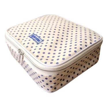 Imagem de Estojo Grande Jumbo Organizador Escolar 200 Lápis Apparatos, Poá Branc