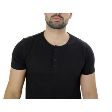 Imagem de Camiseta Henley - Fábrica, Preto, GG