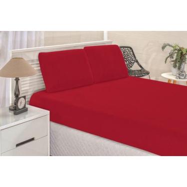 Imagem de Lençol Plush Queen 3 Peças - S & L Enxovais, Vermelho