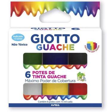 Imagem de Tinta Tempera Guache 15ml C/06 Cores 016000 - Giotto