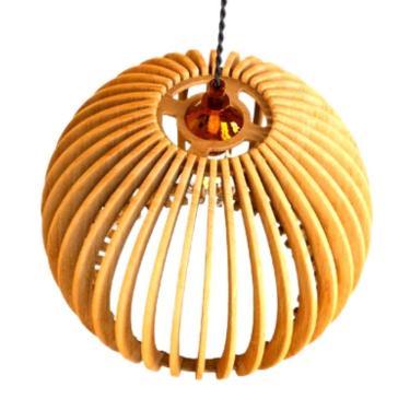 Imagem de Luminária Teto Tipo Pendente Diamantina Em Mdf - Completa Mdf Cru