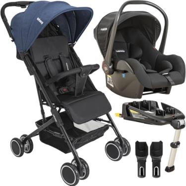 Imagem de Carrinho Kiddo de Gemeos Bebe Conforto Base ISOFIX Mascote Marinho