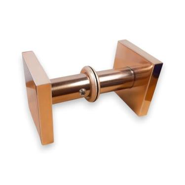 Imagem de Puxador para Box/Porta de Vidro - 01 Furo THP Barra Maciça 50x50x10mm (Rosé)