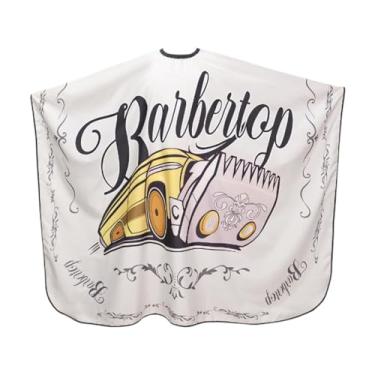 Imagem de MotiveTech Capa de corte de cabelo com fecho de pressão ajustável 55" x 63" Capa de salão para cabeleireiro em loja