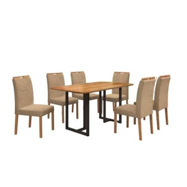 Imagem de Conjunto de Jantar Viena com 6 Cadeiras base Goiás BM Tubulares, Cinam